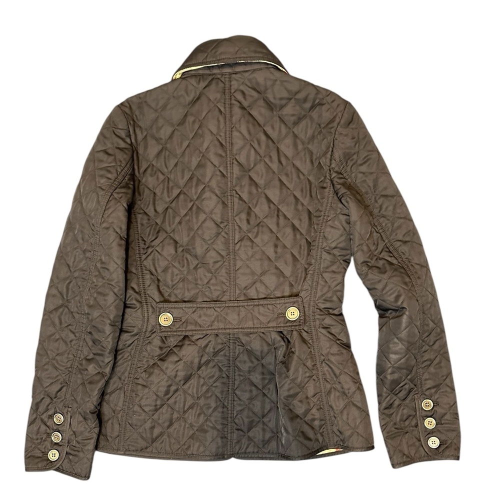BURBERRY BRIT Quilted Black Jacket Coat Blazer Nova Check Lined Size XS - Picture 2 of 16